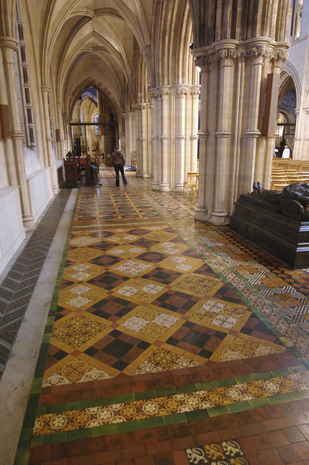 Blackrock and Dublin, Ireland - 24th September 2007: Nicely tiled floor in the cathedral