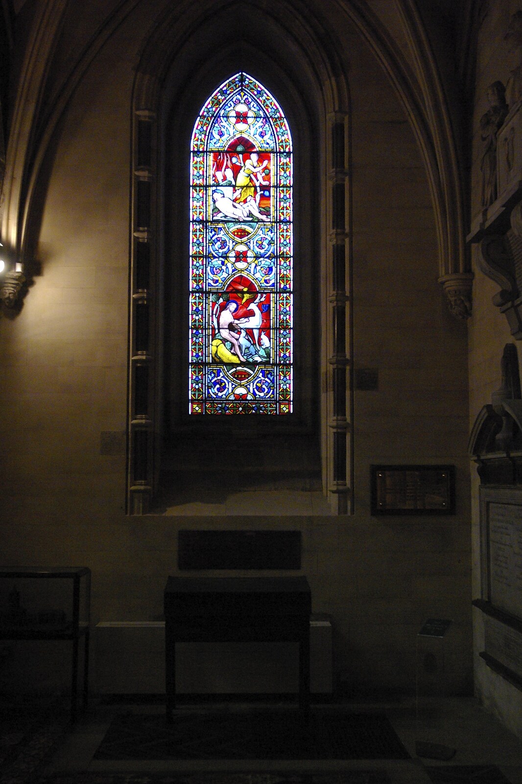 Blackrock and Dublin, Ireland - 24th September 2007: Stained glass window
