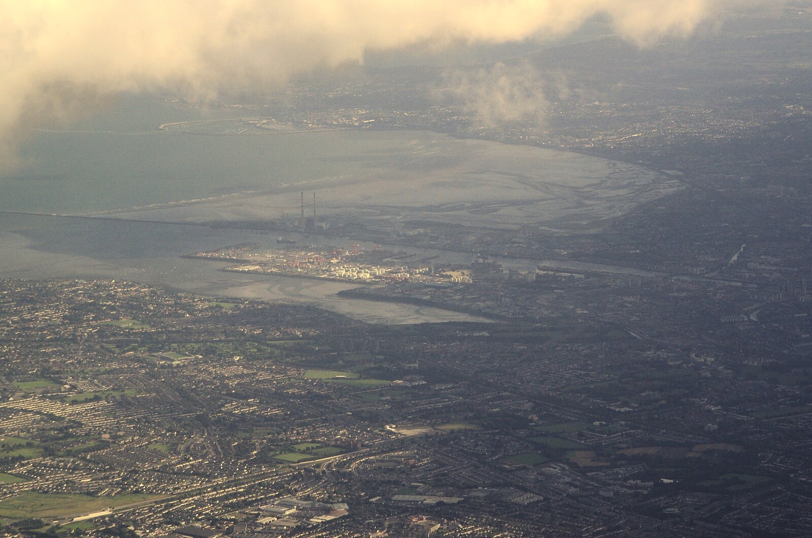 Blackrock and Dublin, Ireland - 24th September 2007: Dublin Bay and the Winkies seen from the air