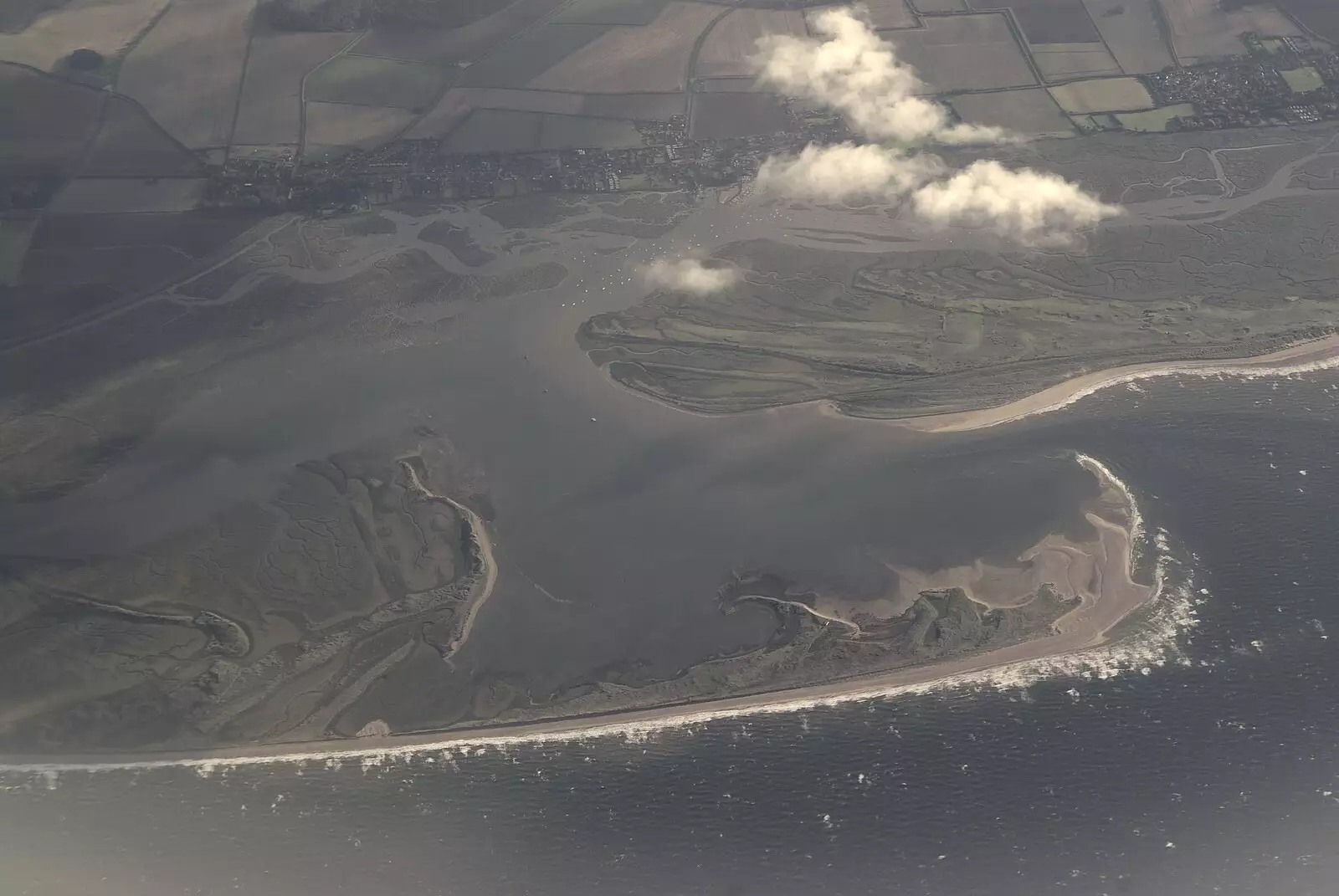 Blakeney Point, Norfolk, England, from the air, from Blackrock and Dublin, Ireland - 24th September 2007