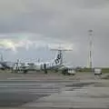 A distant rainbow, and a parked FlyBe Dash 8, Blackrock and Dublin, Ireland - 24th September 2007