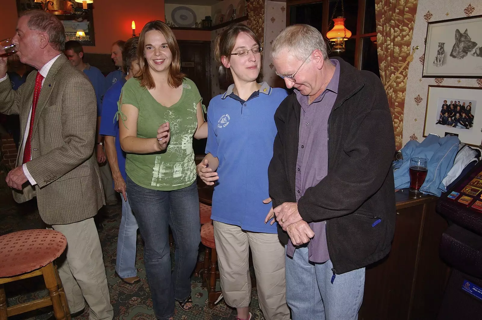 Jen, Suey and John Willy, from A BSCC Presentation, and Matt's Wedding Reception, Solihull - 6th October 2007