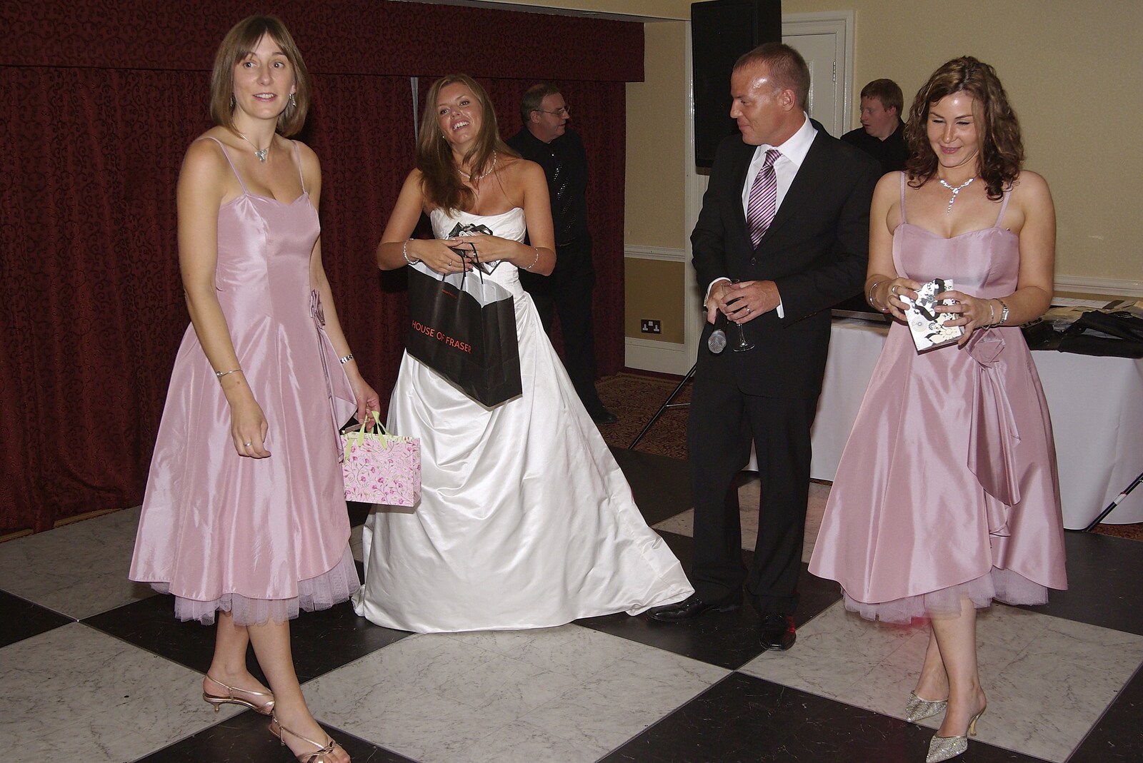 Matt's Wedding Reception, and a BSCC Presentation, Brome, Solihull and Stratford upon Avon - 6th October 2007: The bridesmaids get presents