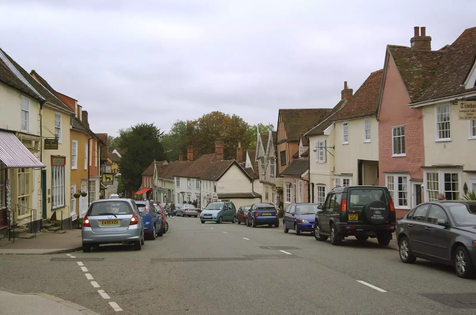 Lavenham High Street, from A Road Trip in an MX-5, and Athlete at the UEA, Lavenham and Norwich - 14th October 2007