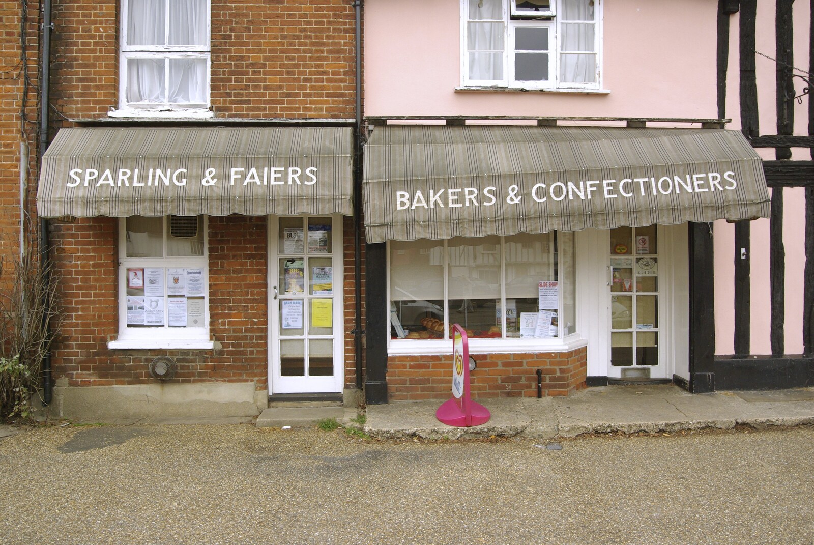 Old-school baker's signs from A Road Trip in an MX-5, and Athlete at the UEA, Lavenham and Norwich - 14th October 2007