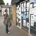 Isobel looks at the town noticeboard, A Road Trip in an MX-5, and Athlete at the UEA, Lavenham and Norwich - 14th October 2007