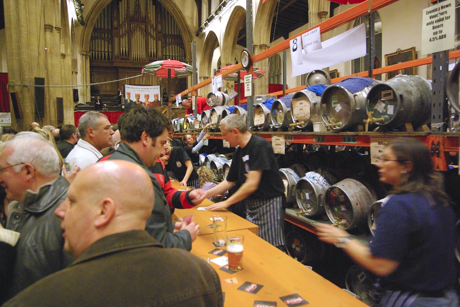 The 30th Norwich Beer Festival, St. Andrew's Hall, Norfolk - 24th October 2007: The barrels on stillage
