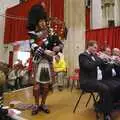 A piper joins the Cawston Silver Band on stage, The Brome Swan at the 30th Norwich Beer Festival, Norfolk - 24th October 2007