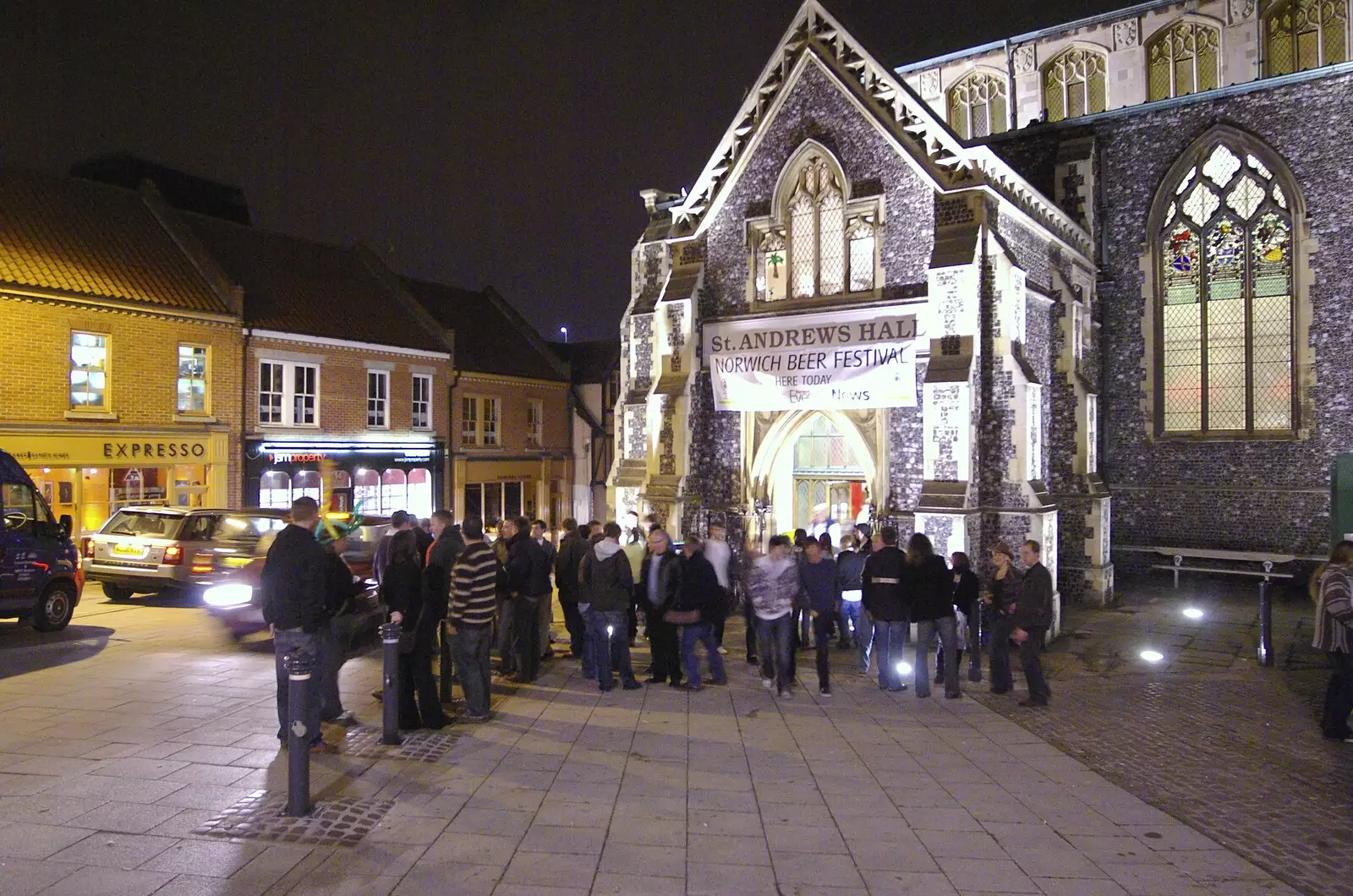 St. Andrew's Hall, as the happy crowds drift out, from The Brome Swan at the 30th Norwich Beer Festival, Norfolk - 24th October 2007