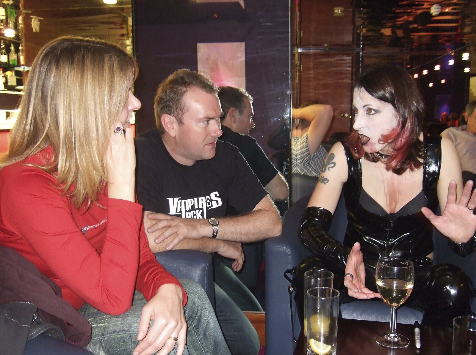 Hell Mary chats with Janet and James from Hell Mary and Vampires Rock, Broadway Theatre, Peterborough - 26th October 2007