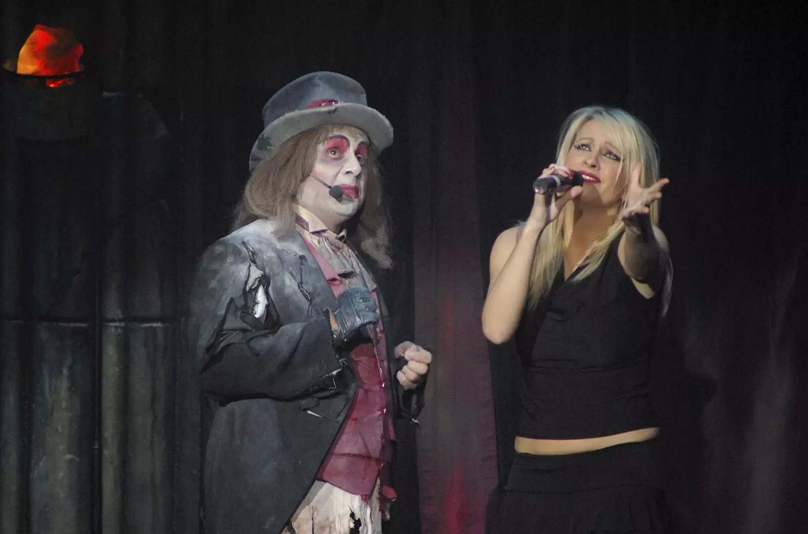 Stringfellow and the lead protagonist, Pandora, from Hell Mary and Vampires Rock, Broadway Theatre, Peterborough - 26th October 2007