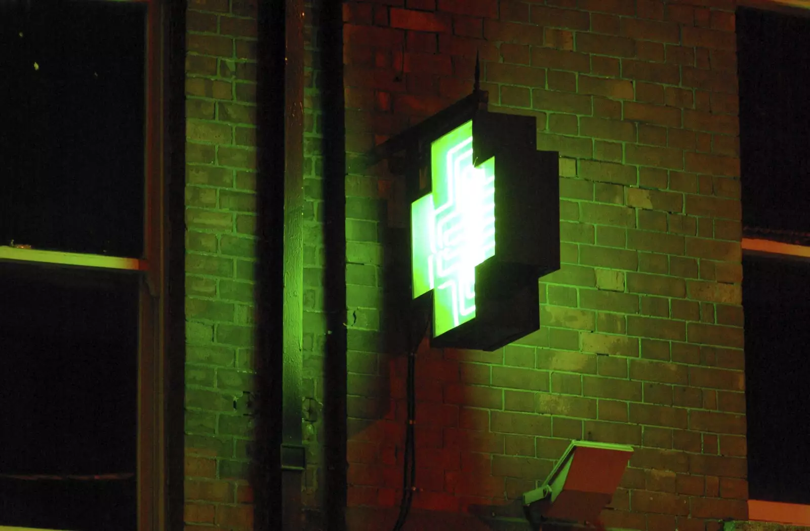 A French-style chemist sign glows in the dark, from Apple Pressing, and Isobel's 30th in Blackrock, Dublin, Ireland - 2nd November 2007