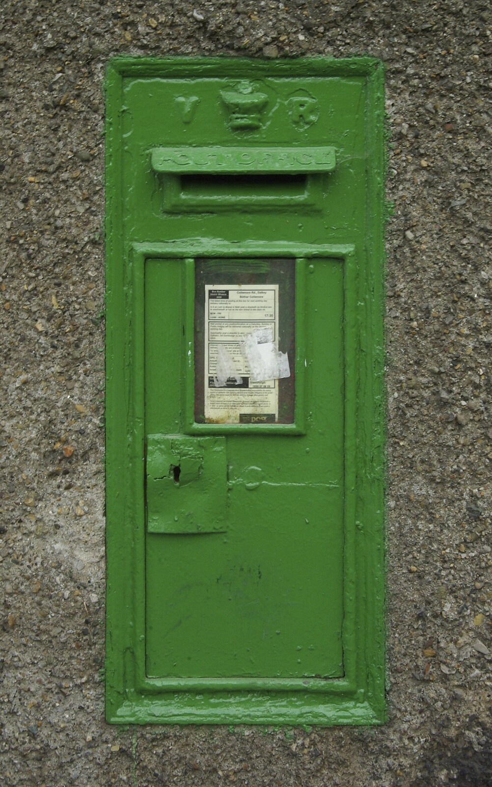 A British post box painted green for independence from Apple Pressing, and Isobel's 30th in Blackrock, Dublin, Ireland - 2nd November 2007