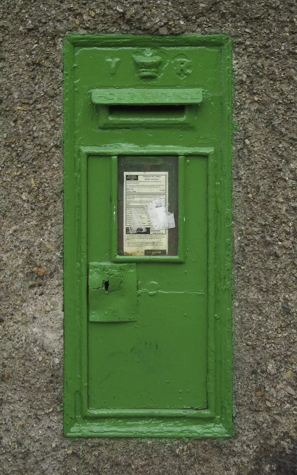 A British post box painted green for independence, from Apple Pressing, and Isobel's 30th in Blackrock, Dublin, Ireland - 2nd November 2007