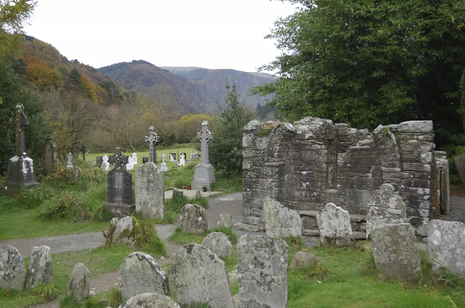 Monastic ruins at Glendalough, from Reflections: A Day at Glendalough, County Wicklow, Ireland - 3rd November 2007