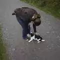 Isobel interacts with a small puppy, Reflections: A Day at Glendalough, County Wicklow, Ireland - 3rd November 2007