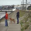 Noddy, Oscar and Isobel on the seafront at Blackrock