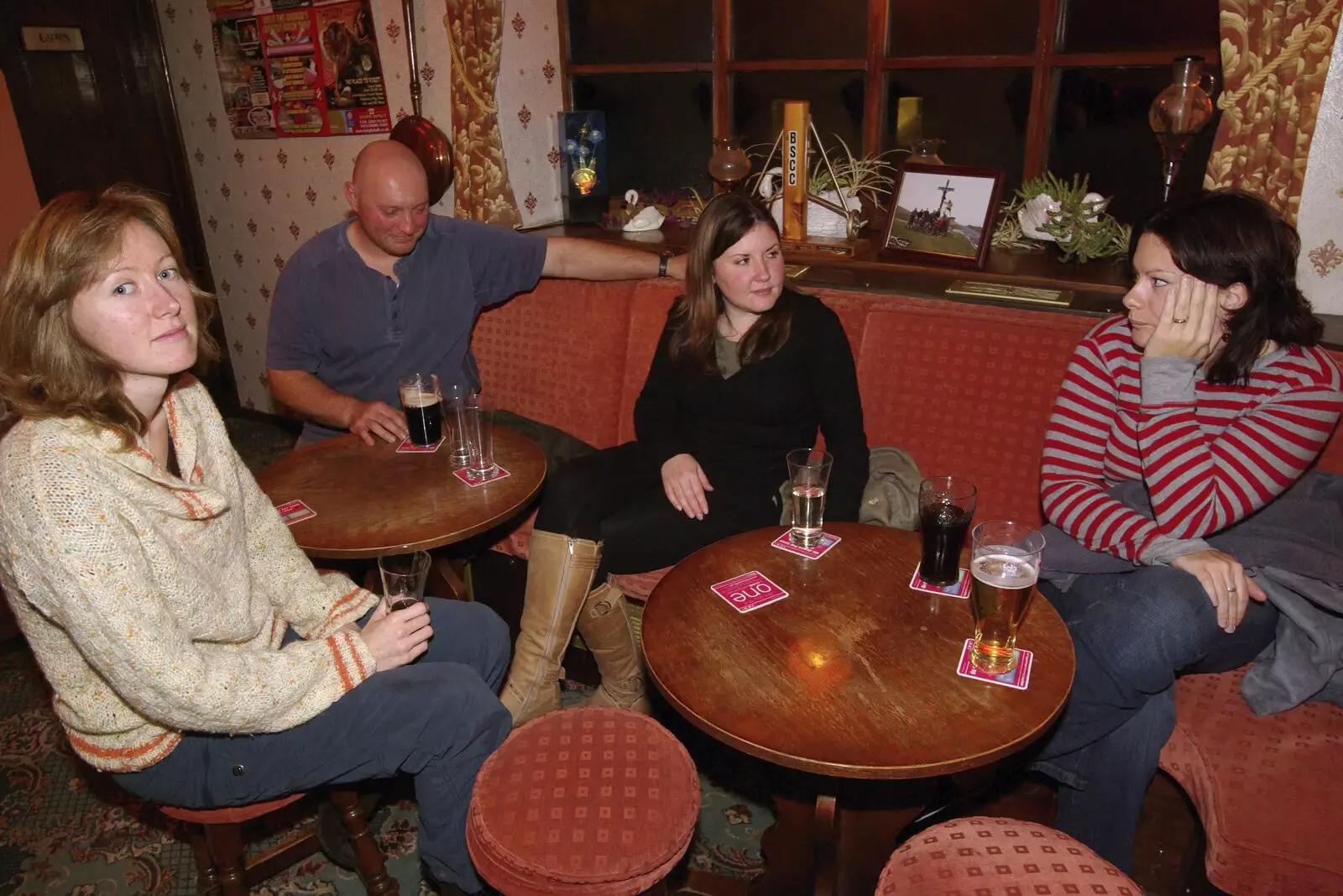 Martina looks up, from The Boy Phil Leaves, Swan Inn, Brome, Suffolk - 4th November 2007