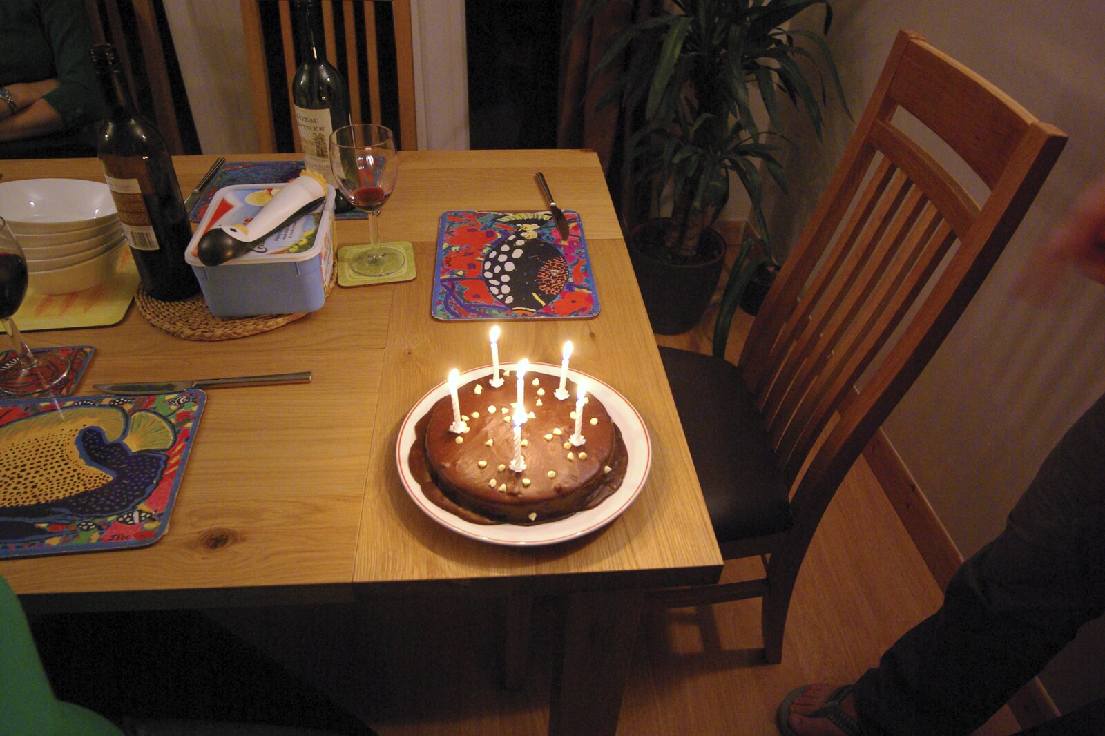 There's a cake for Caroline's birthday from Fireworks, and Dinner at Caroline and John's, Cambridge - 5th November 2007