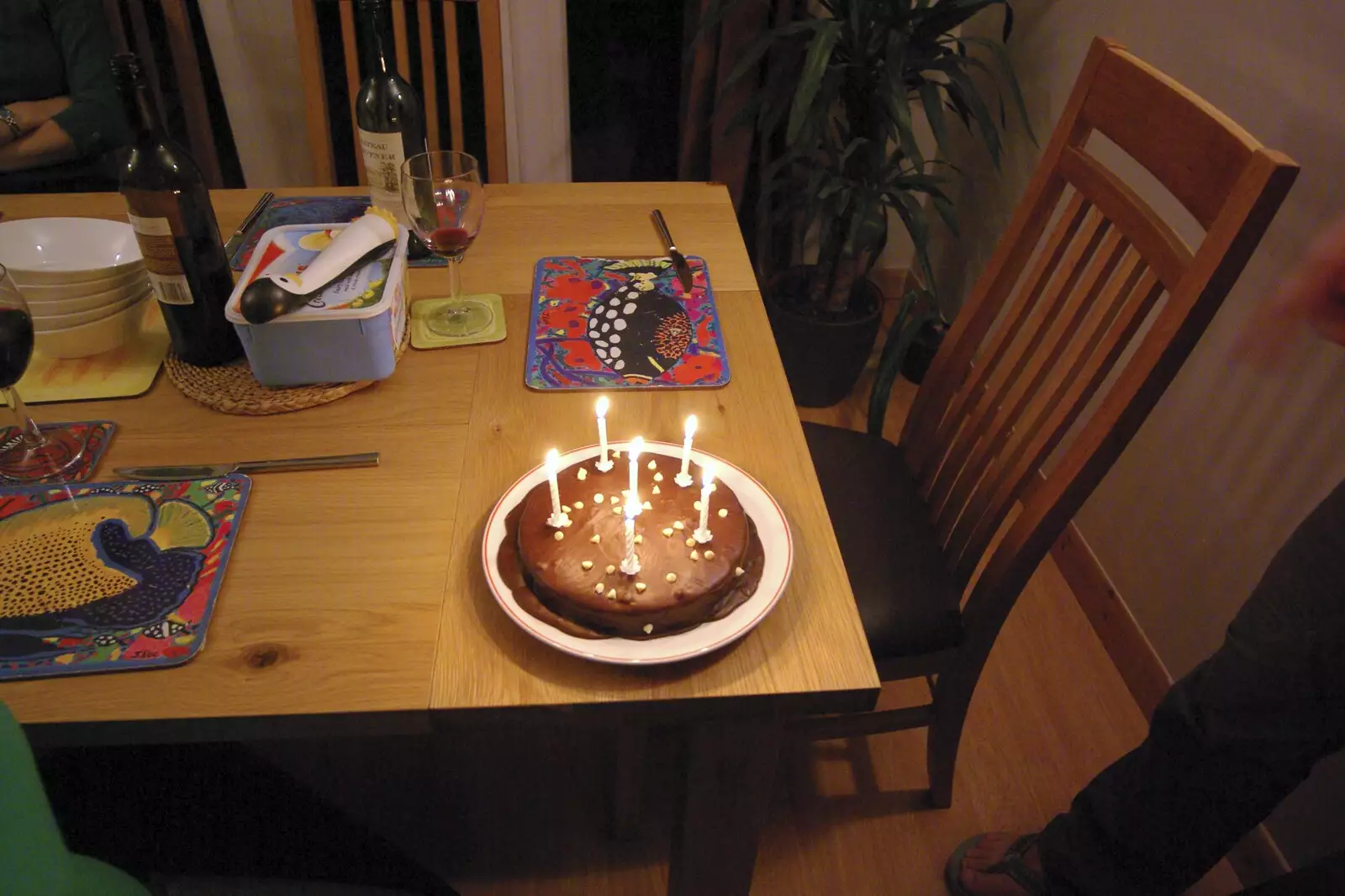 There's a cake for Caroline's birthday, from Fireworks, and Dinner at Caroline and John's, Cambridge - 5th November 2007