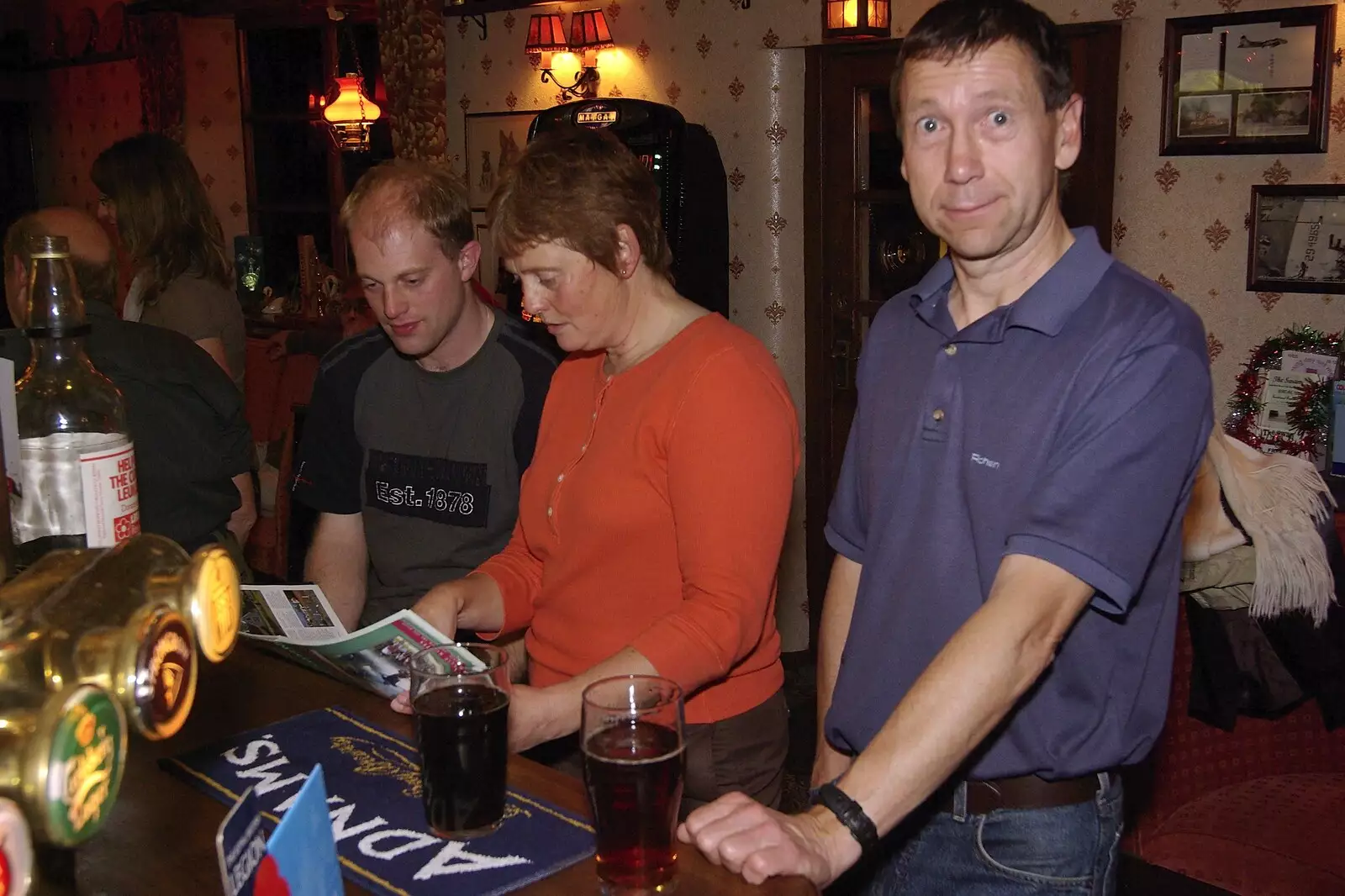 Apple at the bar, from Jen's Party and The Swan Inn's 24th, Brome, Suffolk - 10th November 2007