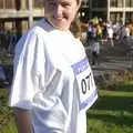 Isobel waits for her leg of the relay race, Isobel and the Science Park Fun Run, Milton Road, Cambridge - 16th November 2007