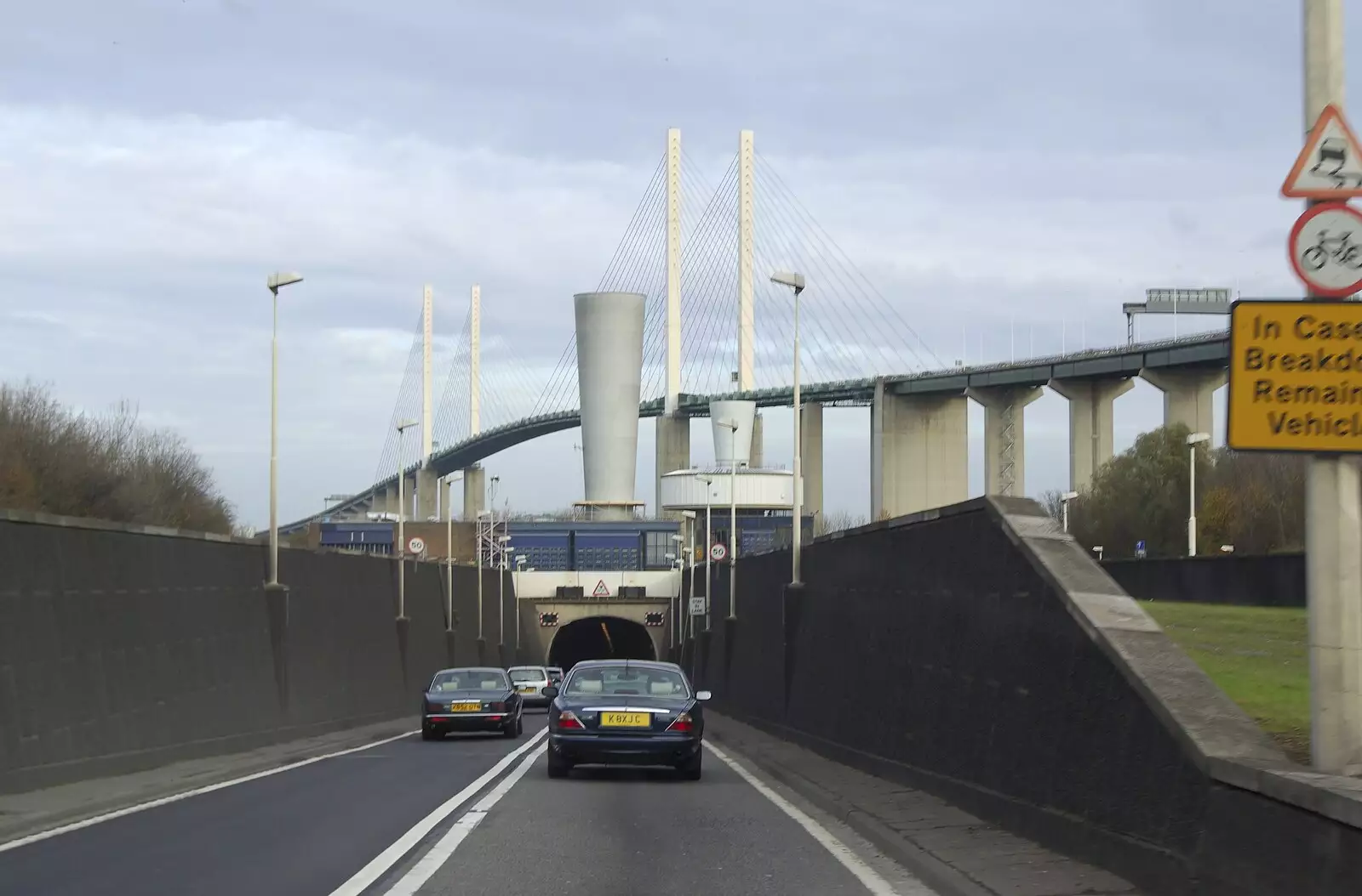 A ventilation funnel above the Dartford tunnel, from The BBs On Tour, Gatwick Copthorne, West Sussex - 24th November 2007