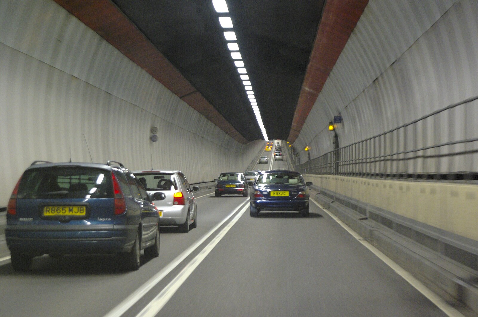Cars in the Dartford Tunnel from The BBs On Tour, Gatwick Copthorne, West Sussex - 24th November 2007
