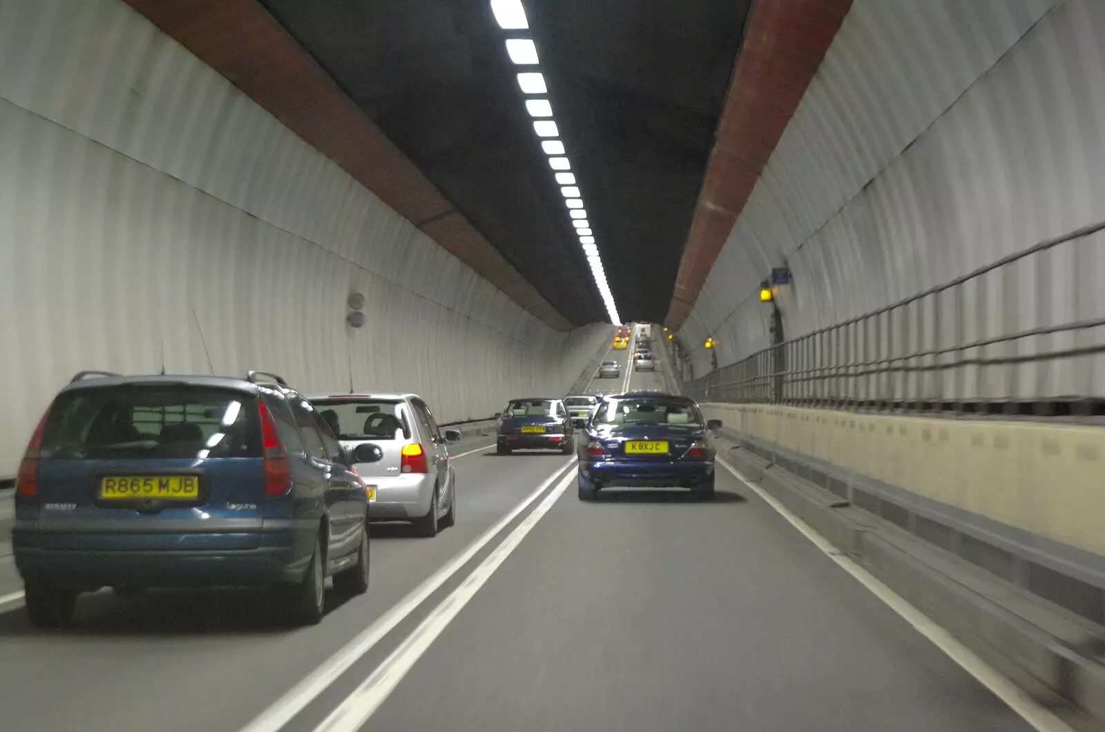 Cars in the Dartford Tunnel, from The BBs On Tour, Gatwick Copthorne, West Sussex - 24th November 2007