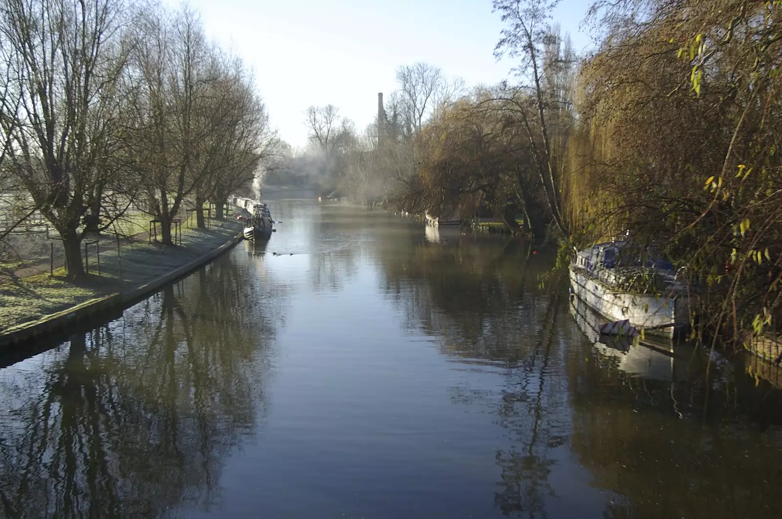 A view of the Cam on the way to work, from The BSCC Christmas Dinner, Swan Inn, Brome, Suffolk - 8th December 2007