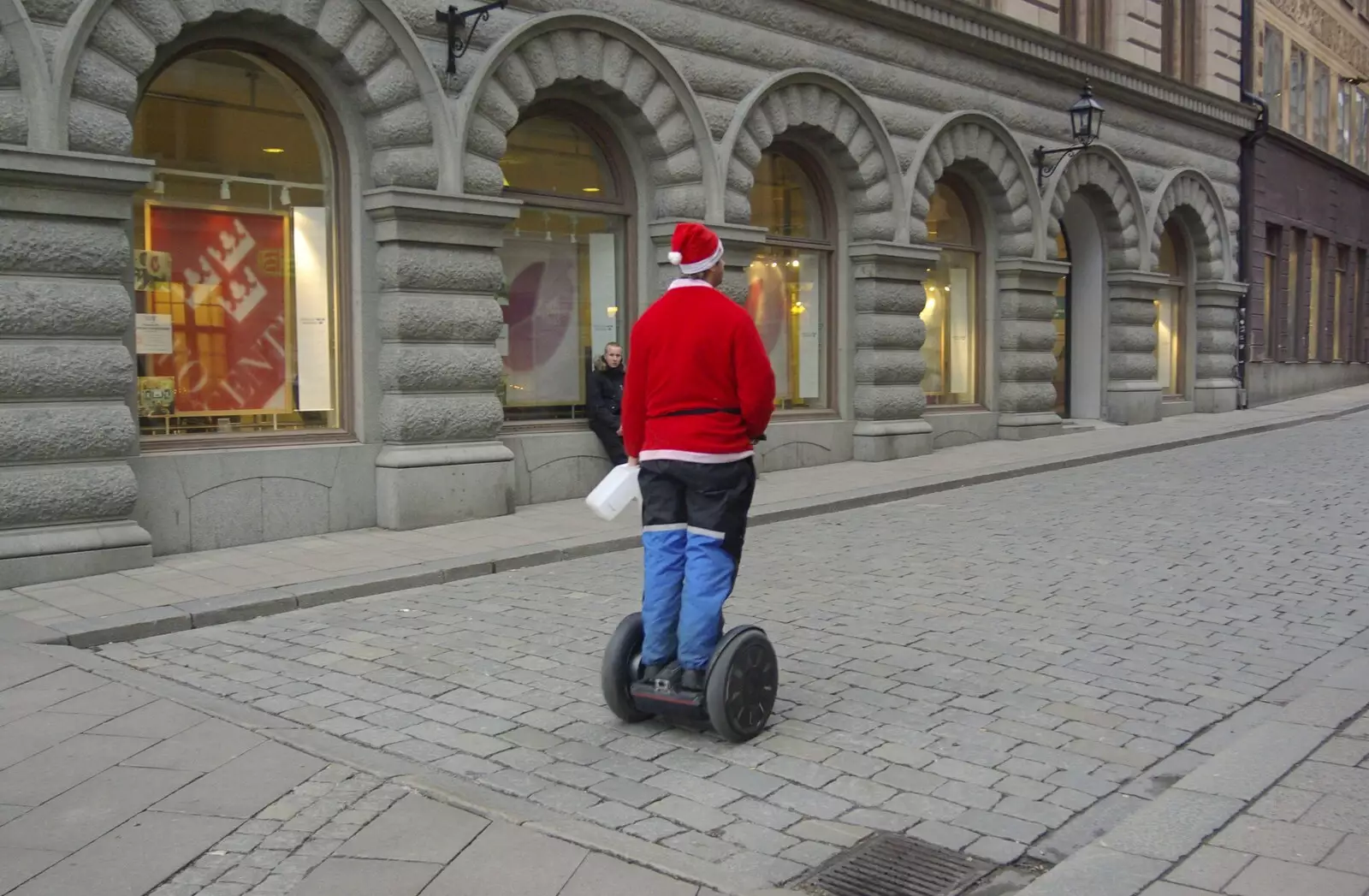 A Santa on a Segway, from Gamla Stan, Stockholm, Sweden - 15th December 2007