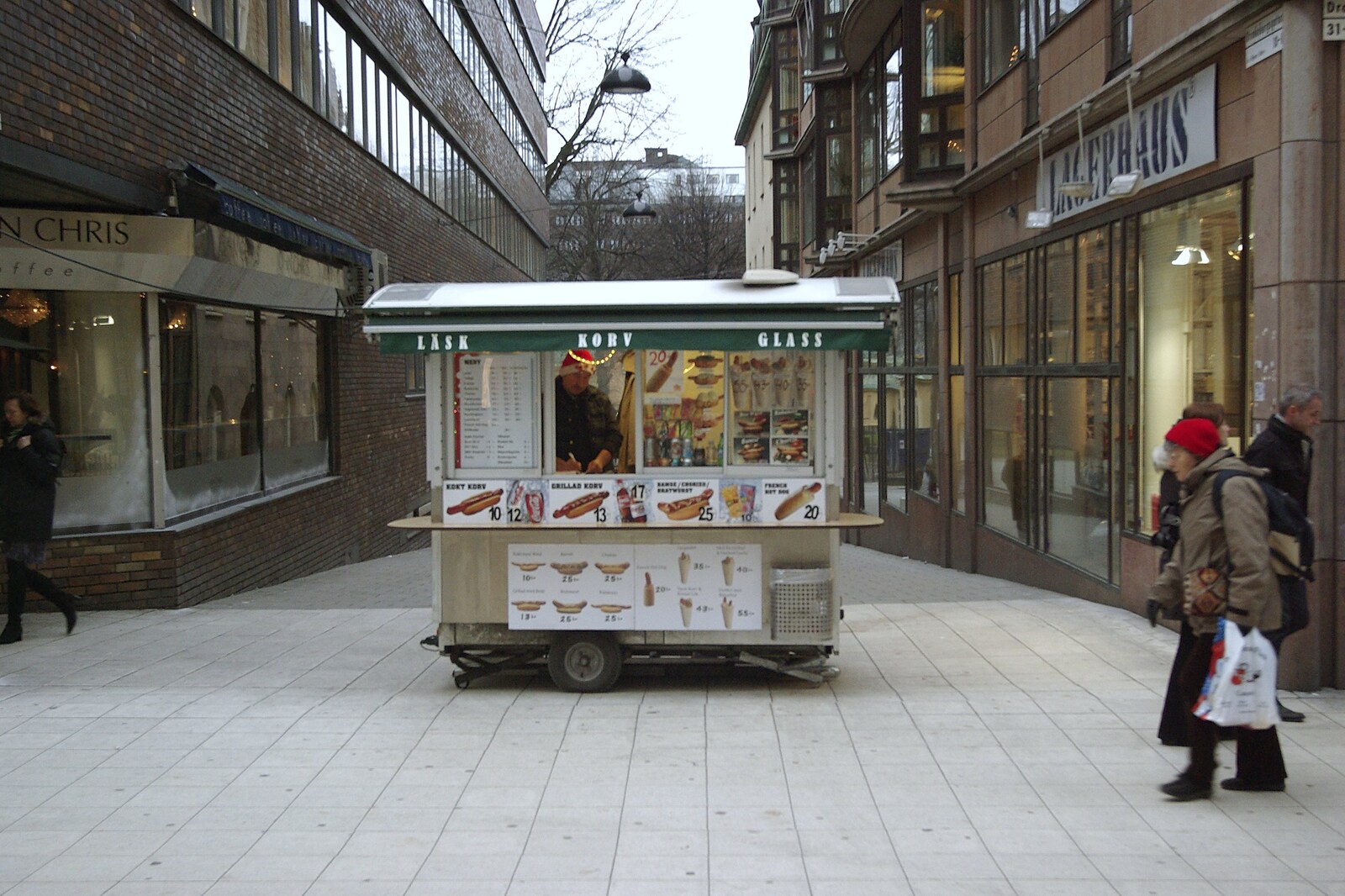 A mobile sausage van from Gamla Stan, Stockholm, Sweden - 15th December 2007