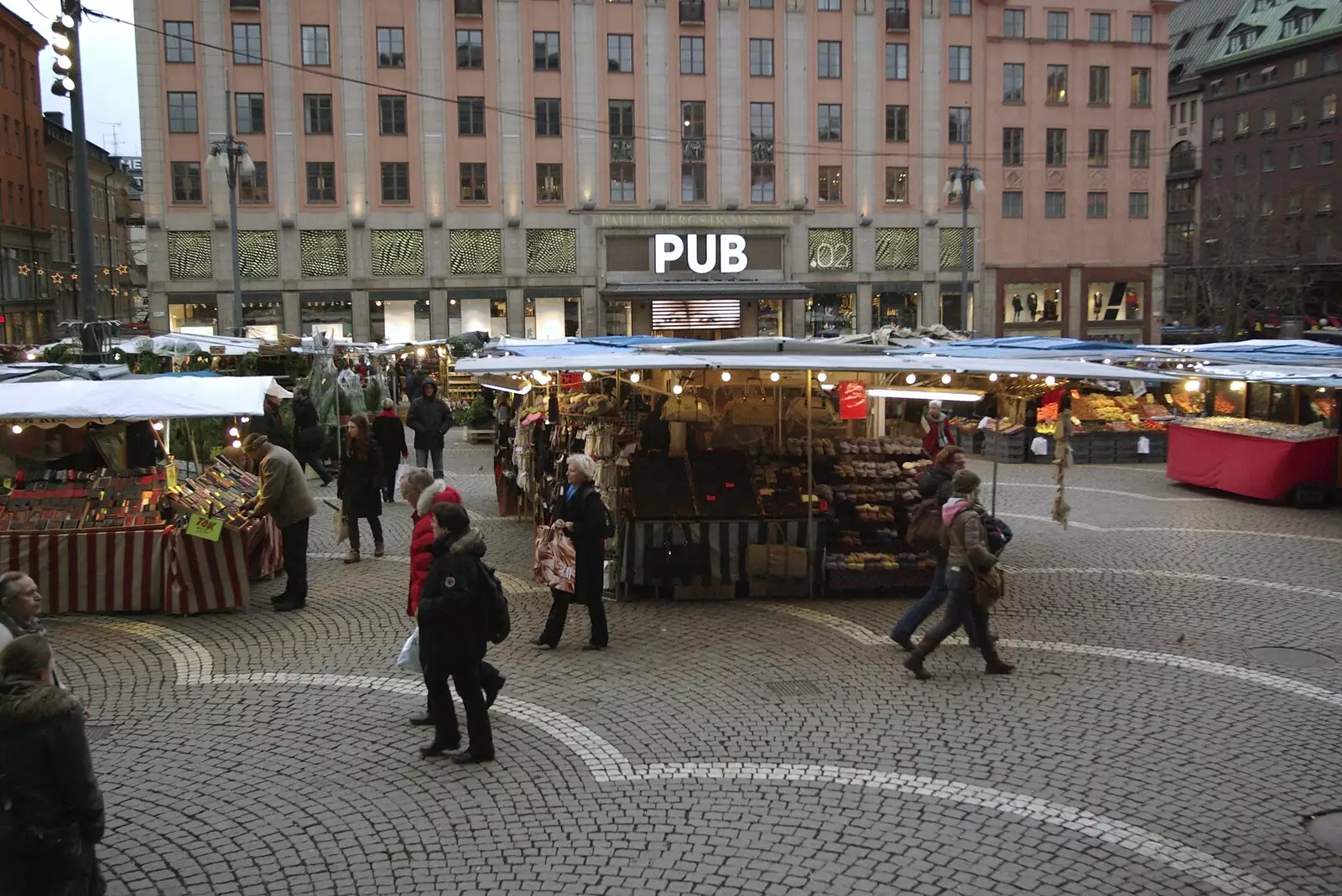 A Christmas market, and Pub, from Gamla Stan, Stockholm, Sweden - 15th December 2007