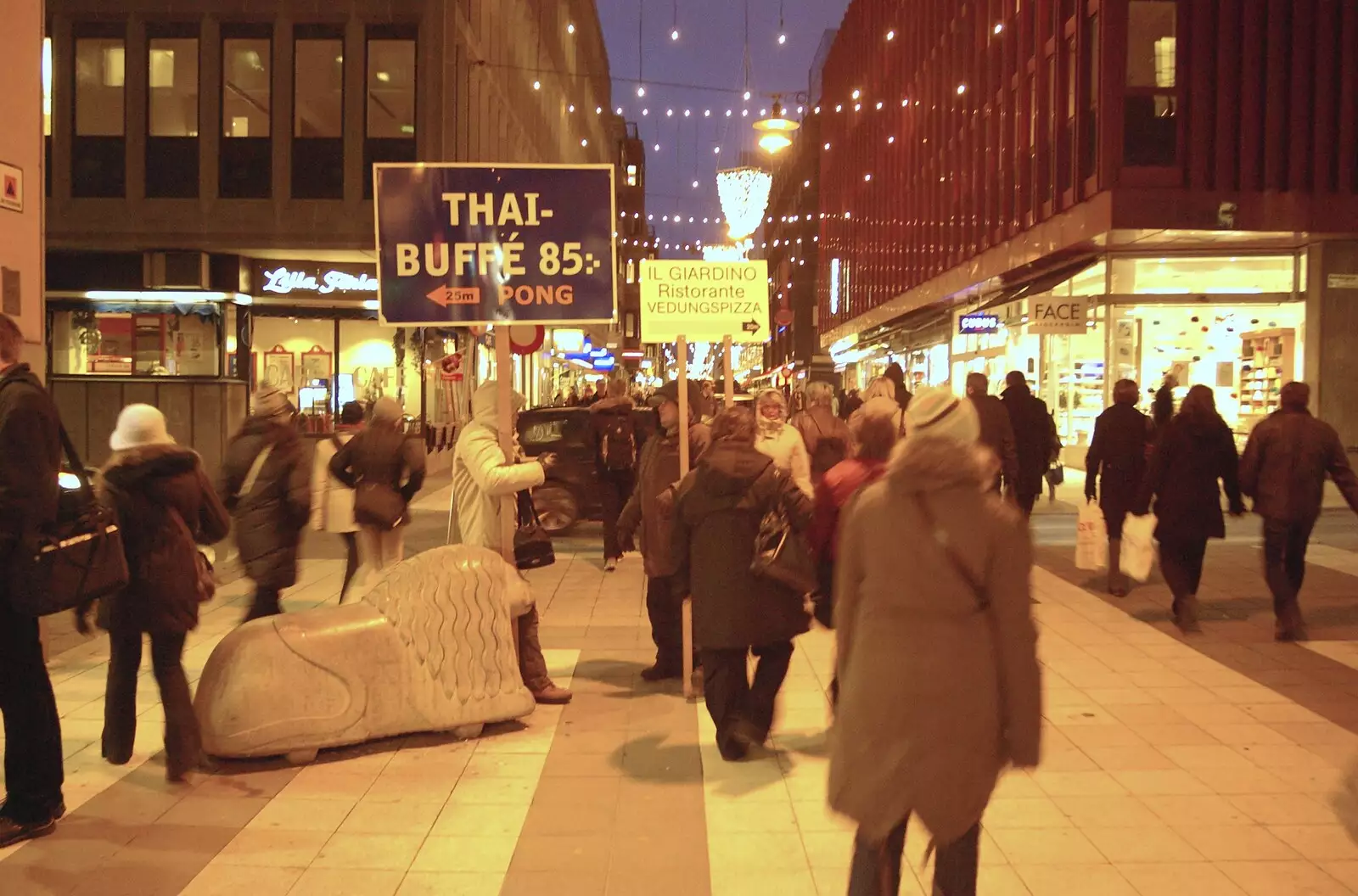 A Thai buffet sign, somewhat unfortunately named 'Pong', from Gamla Stan, Stockholm, Sweden - 15th December 2007