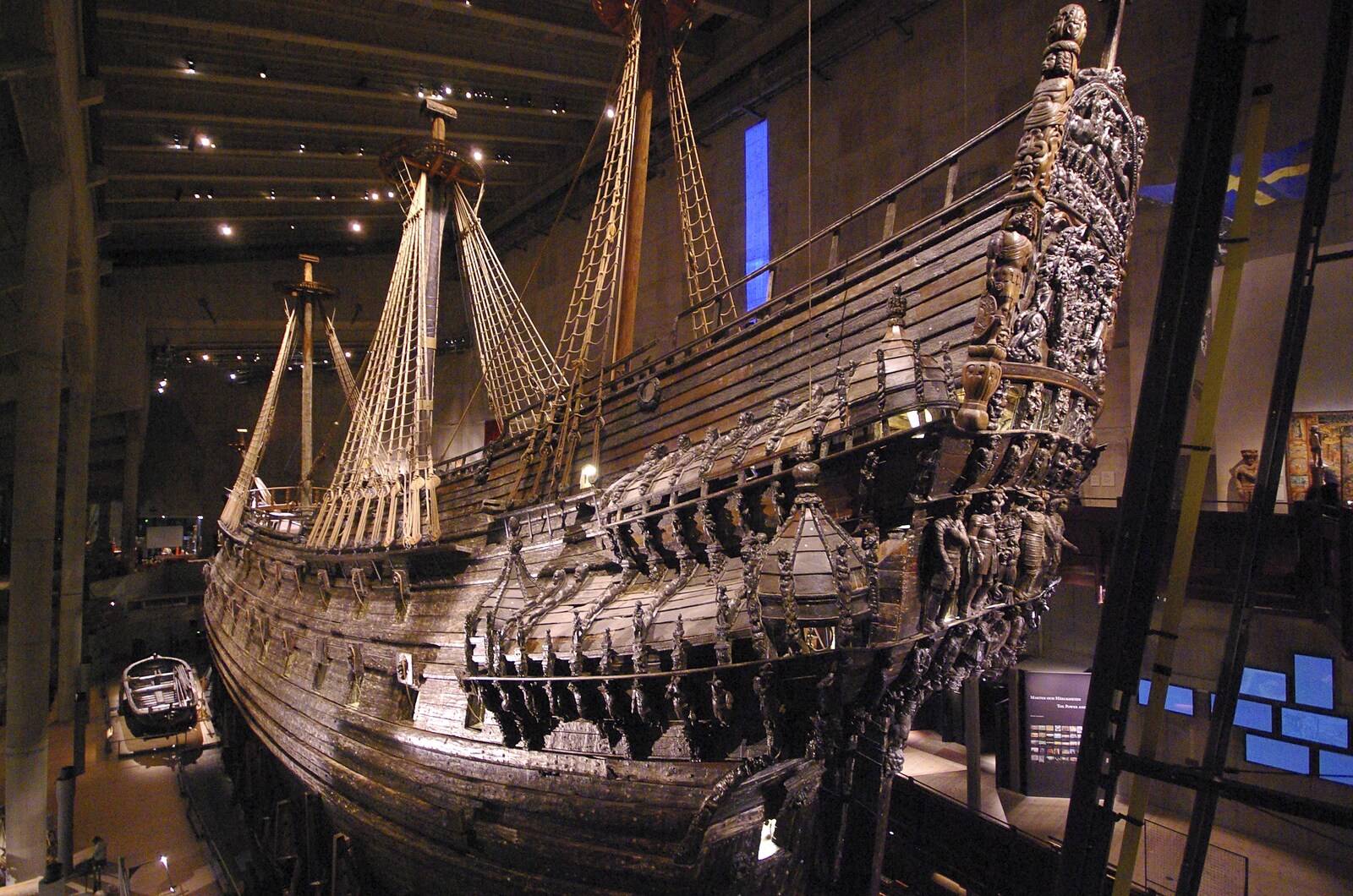 The lavishly-carved stern of the Vasa from Gamla Stan, Stockholm, Sweden - 15th December 2007