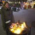 We pause by a conveniently-placed brazier, Gamla Stan, Stockholm, Sweden - 15th December 2007