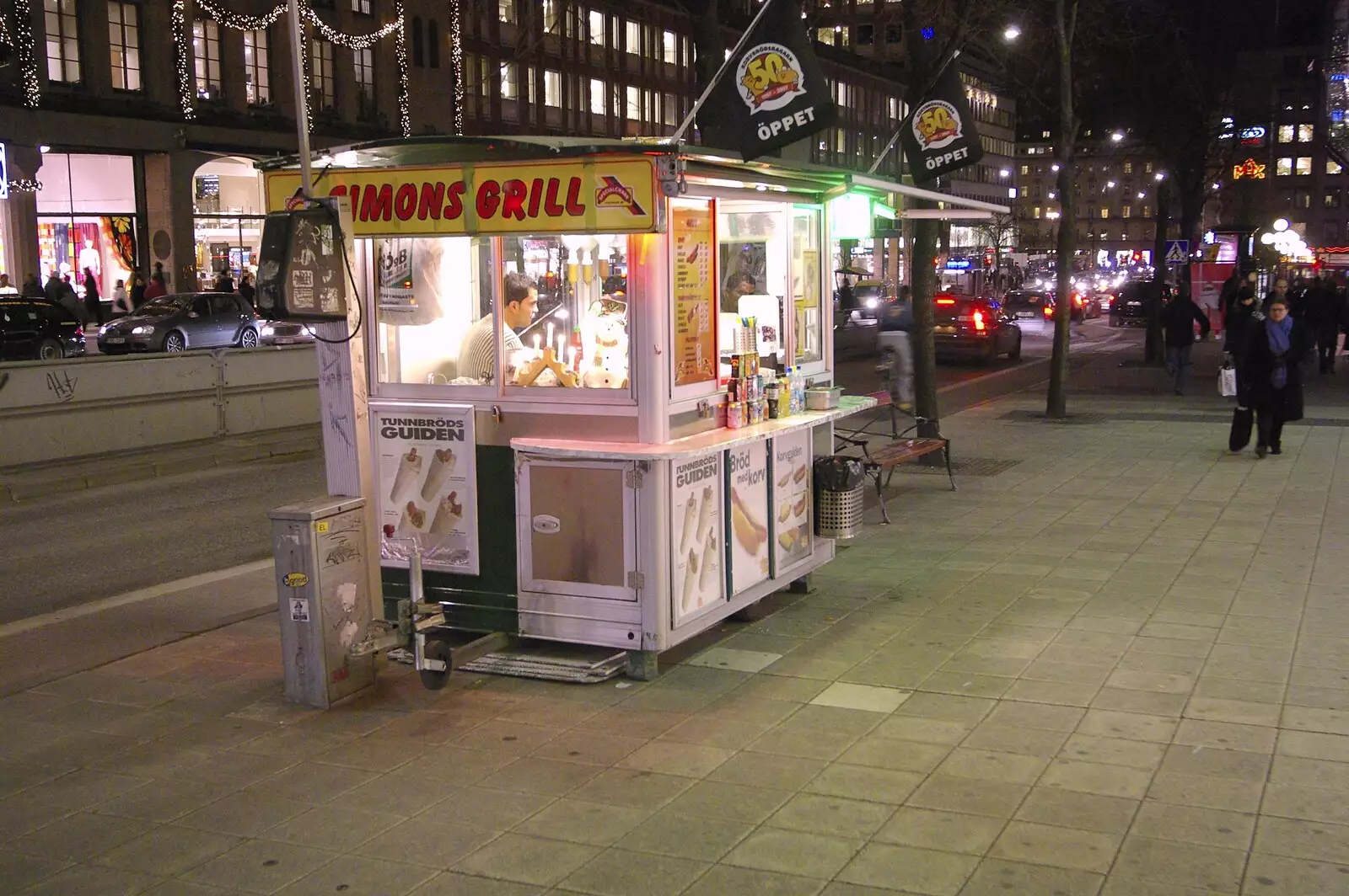 Nosher has his own food stall, from Gamla Stan, Stockholm, Sweden - 15th December 2007