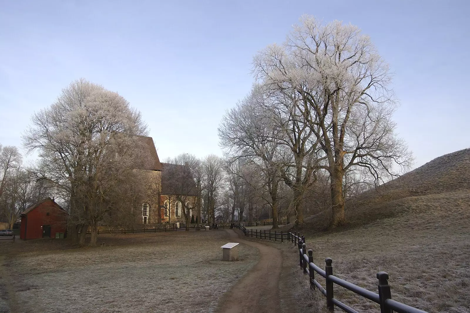 Pretty winter scene at Gamla Uppsala, from Gamla Uppsala, Uppsala County, Sweden - 16th December 2007