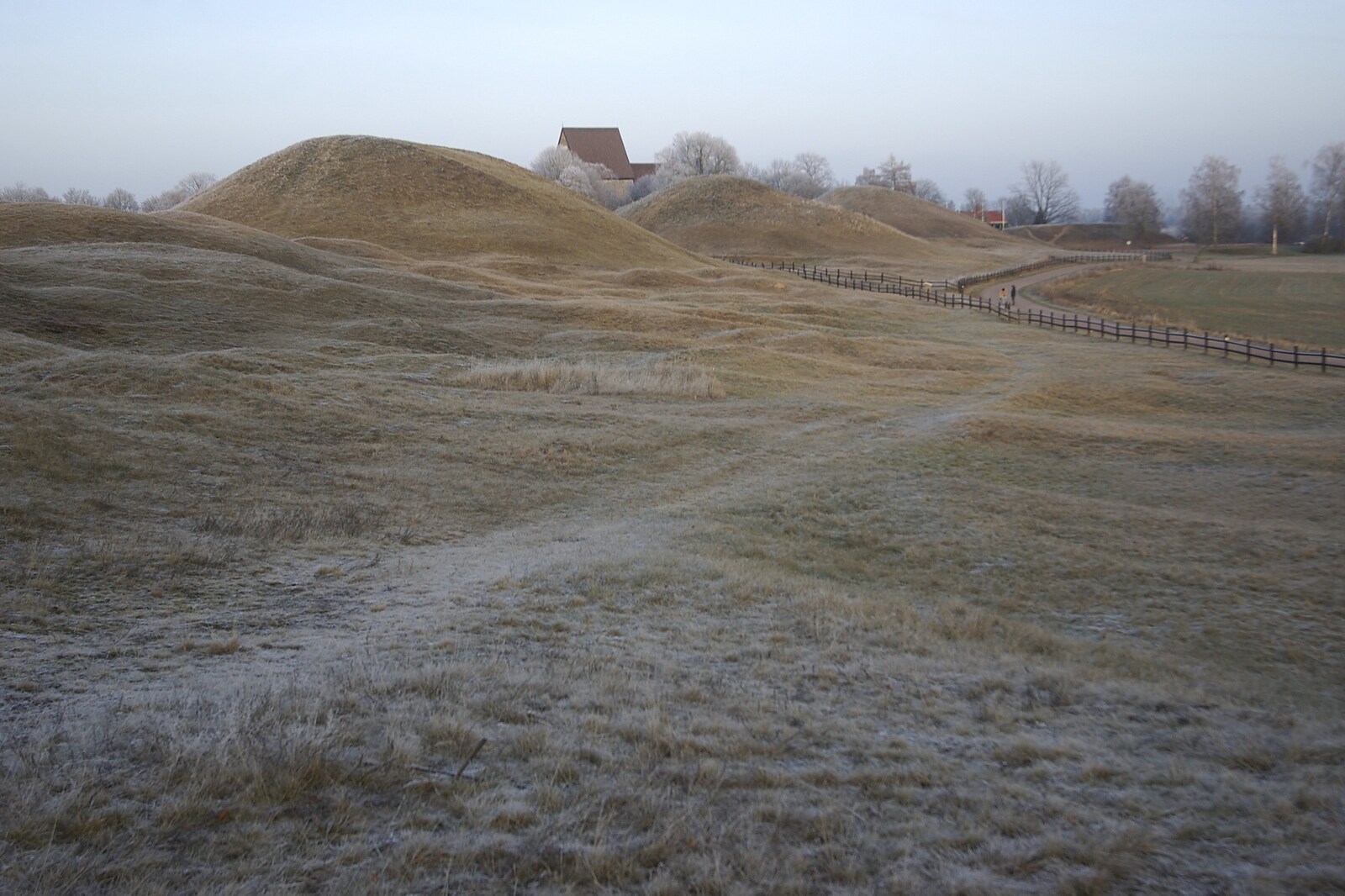 The three major burial mounds from Gamla Uppsala, Uppsala County, Sweden - 16th December 2007