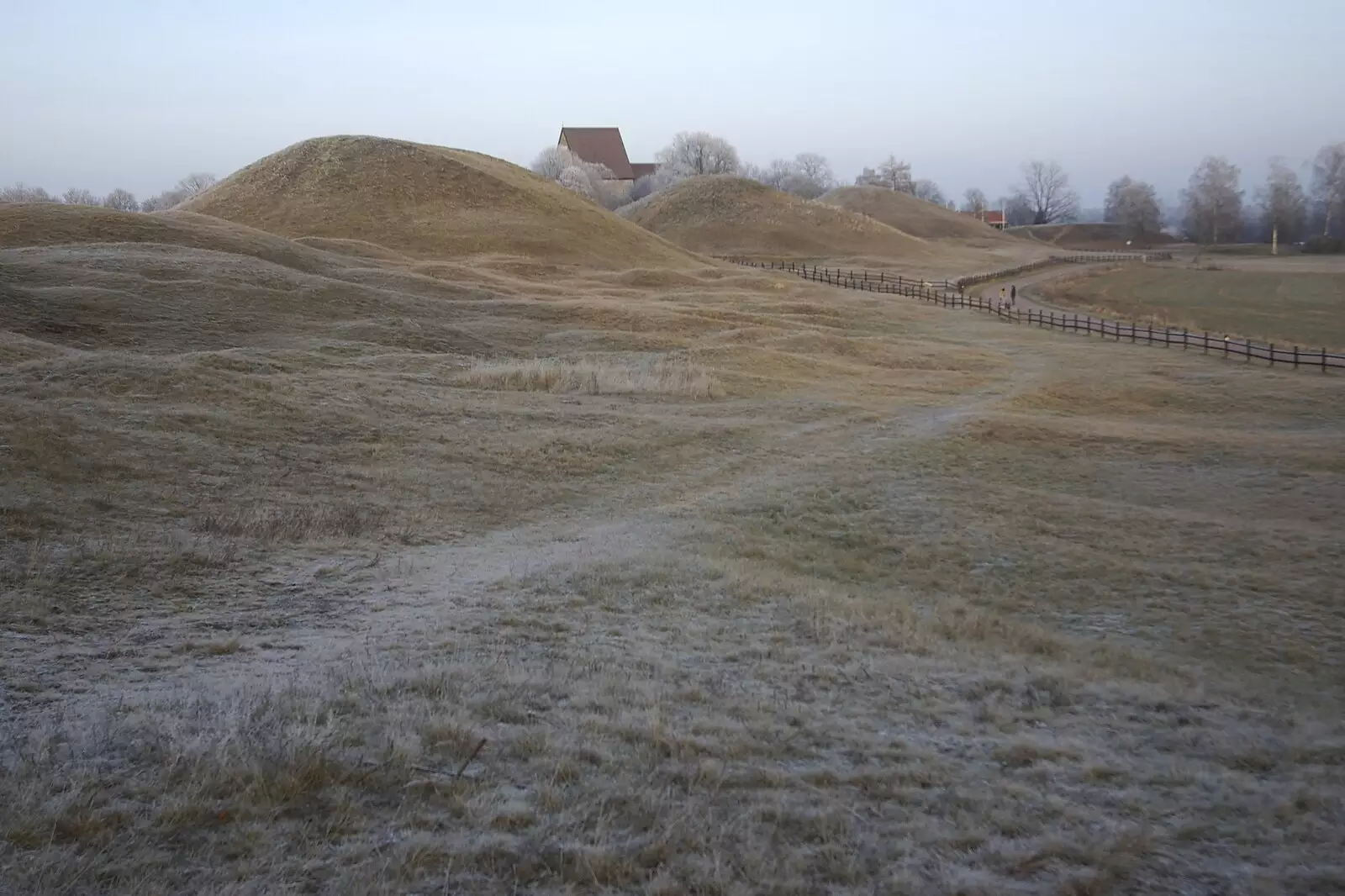 The three major burial mounds, from Gamla Uppsala, Uppsala County, Sweden - 16th December 2007