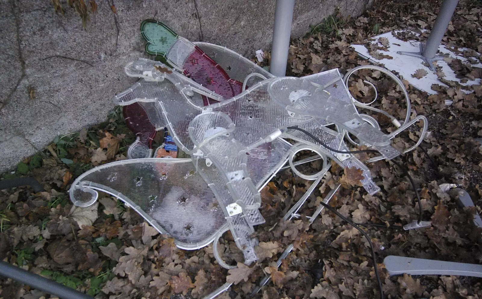 Discarded Christmas decorations, from Gamla Uppsala, Uppsala County, Sweden - 16th December 2007