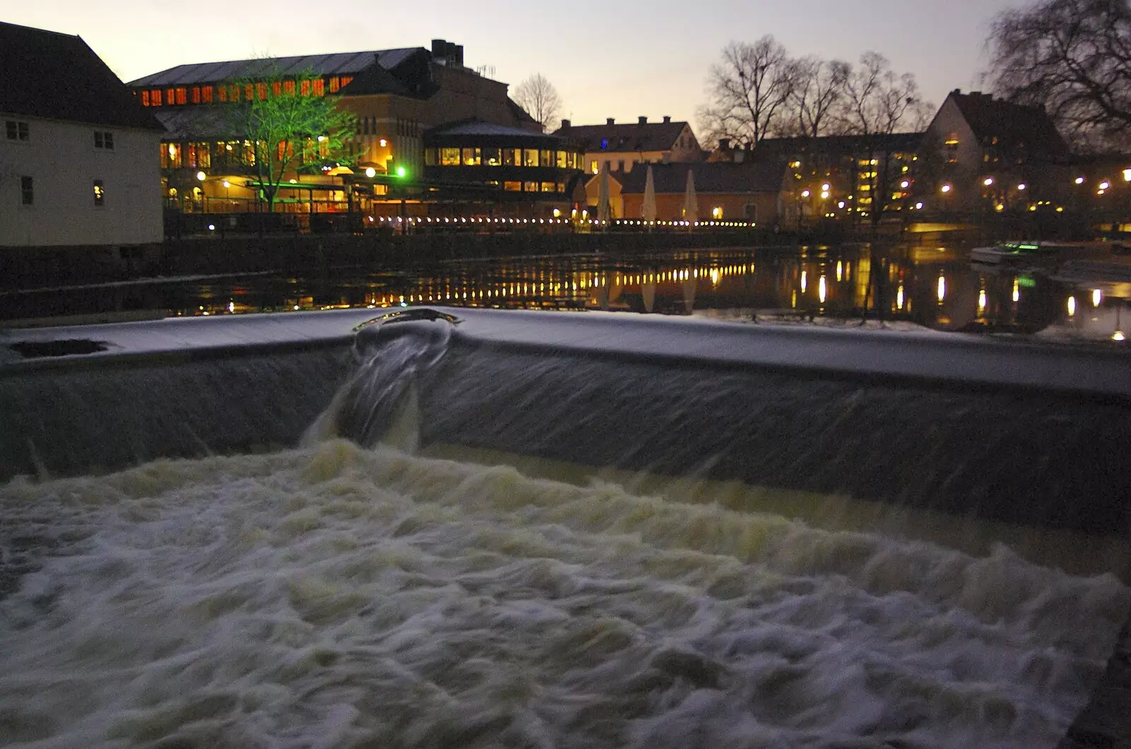 A weir in Uppsala, from Gamla Uppsala, Uppsala County, Sweden - 16th December 2007