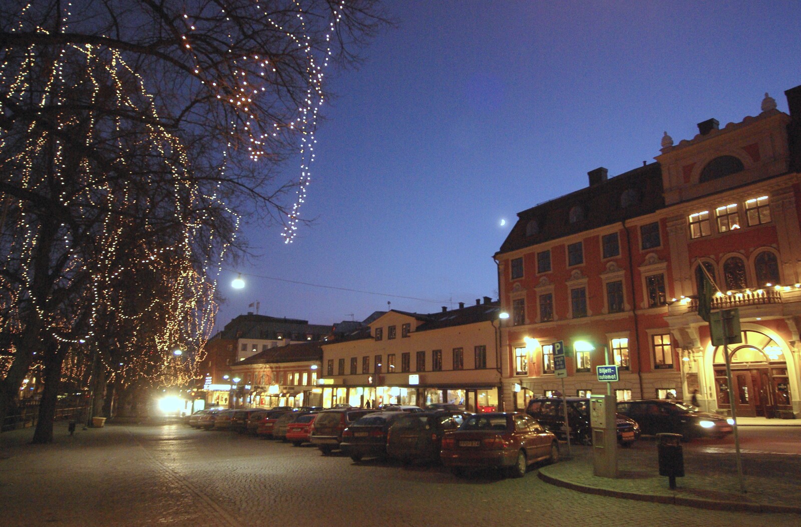 Uppsala street scene from Gamla Uppsala, Uppsala County, Sweden - 16th December 2007