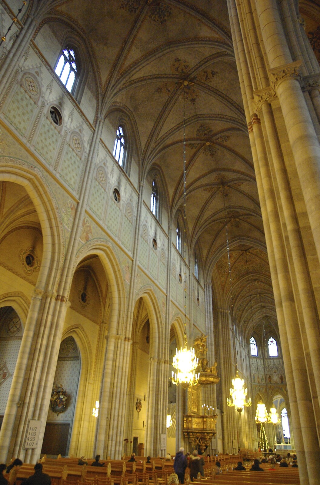 The cathedral's nave from Gamla Uppsala, Uppsala County, Sweden - 16th December 2007