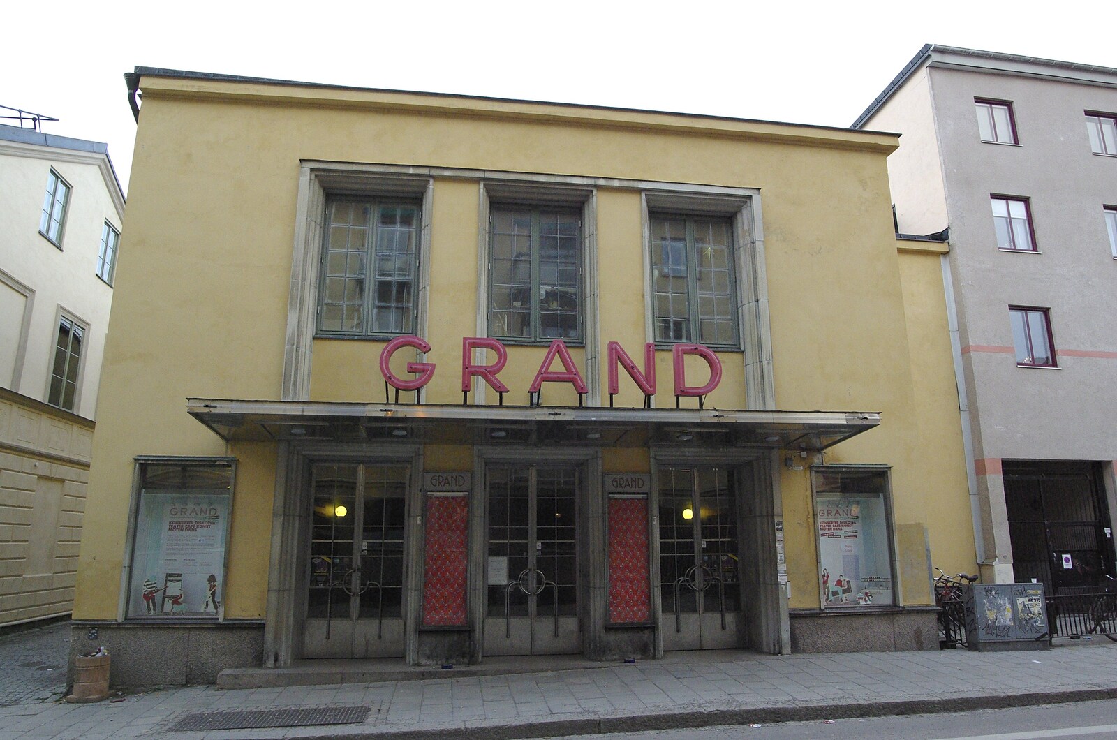 The old Grand Cinema, Uppsala from Gamla Uppsala, Uppsala County, Sweden - 16th December 2007