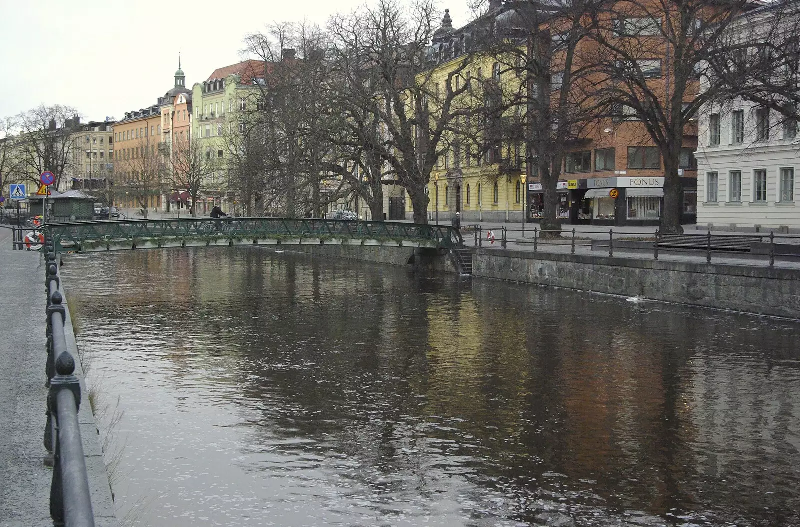 The Amsterdam-esque river in Uppsala, from Gamla Uppsala, Uppsala County, Sweden - 16th December 2007