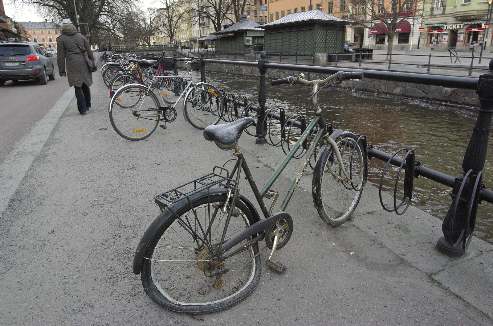 Not just Cambridge: a mangled bicycle in Uppsala from Gamla Uppsala, Uppsala County, Sweden - 16th December 2007
