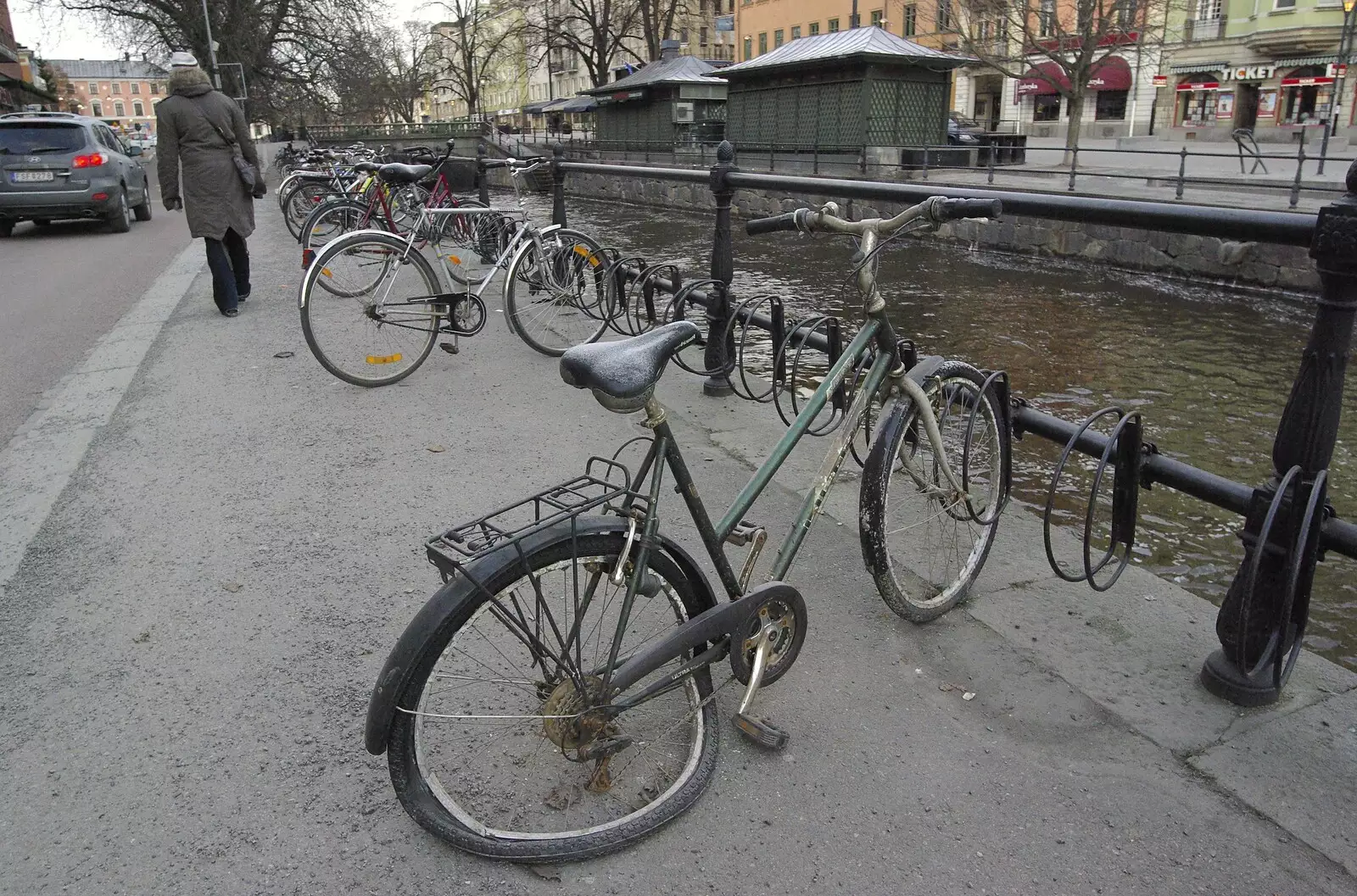 Not just Cambridge: a mangled bicycle in Uppsala, from Gamla Uppsala, Uppsala County, Sweden - 16th December 2007