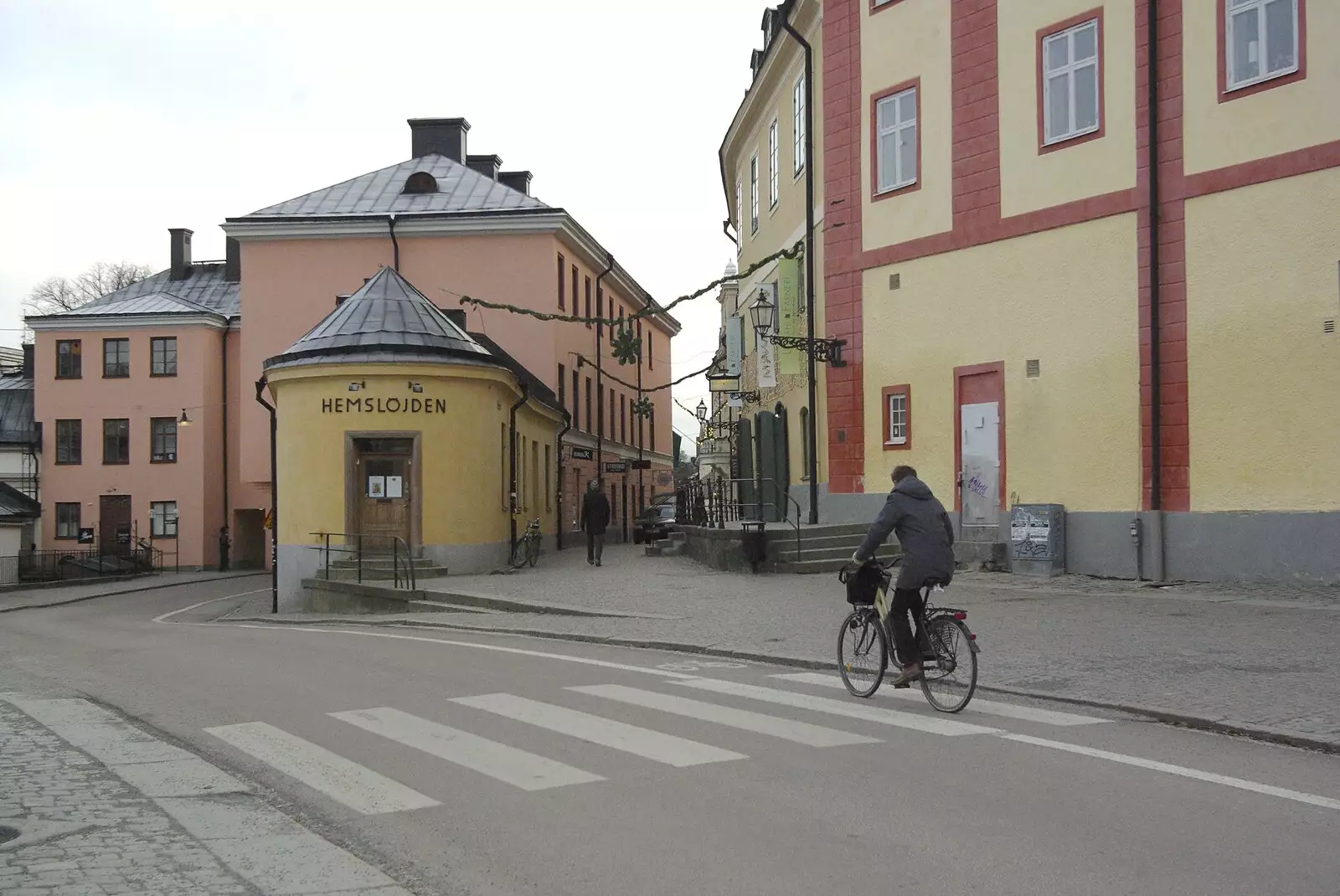 Someone on a bicycle, from Gamla Uppsala, Uppsala County, Sweden - 16th December 2007