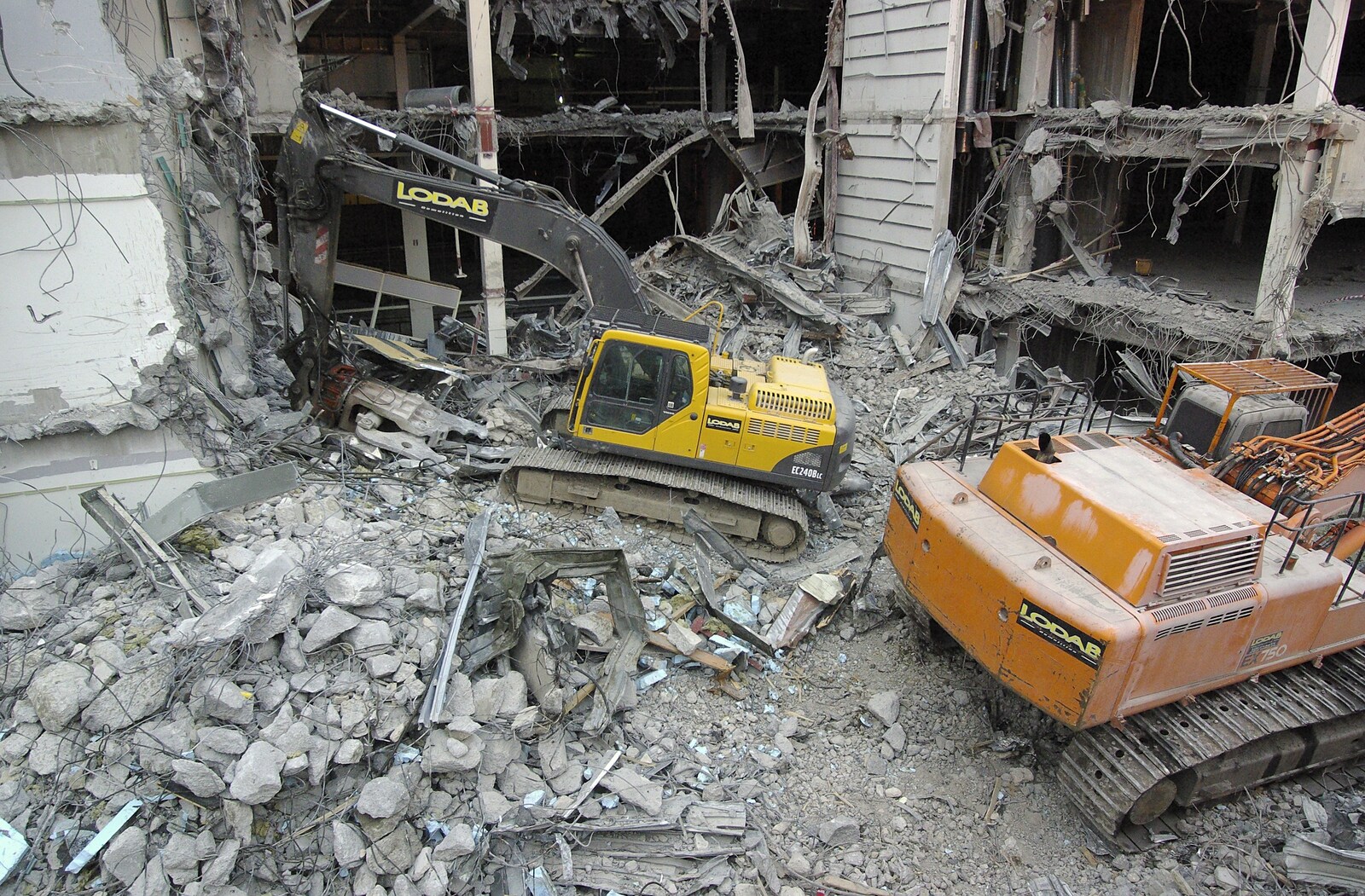 A scene of demolition from A Few Hours in Skansen, Stockholm, Sweden - 17th December 2007